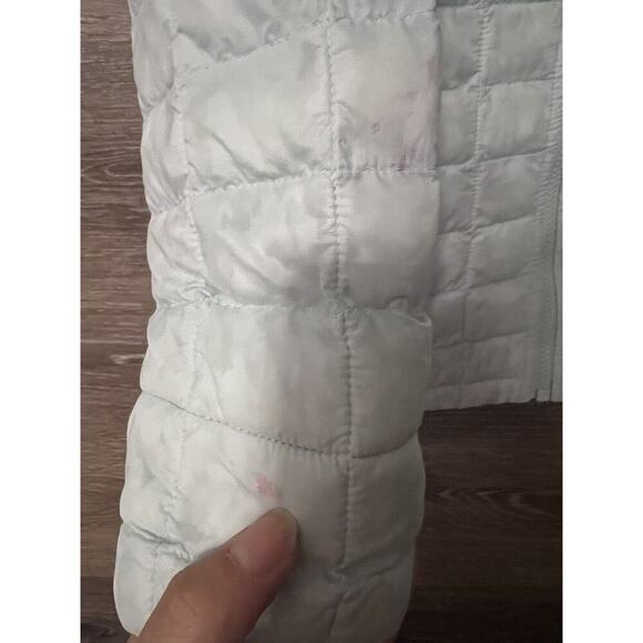 The North Face Jacket Girls Thermoball Quilted Outdoor Light Green S 7/8 - Picture 4 of 11